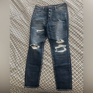 American Eagle Distressed hi-rise jegging